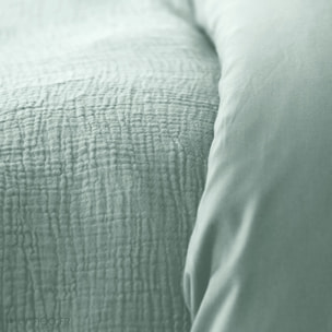 Parure Housse De Couette 100% gaze De Coton Amande