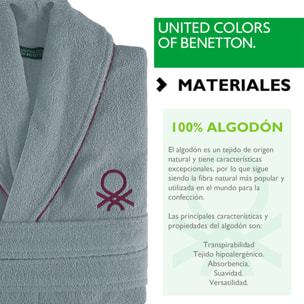 Albornoz benetton 100% algodón (gris)