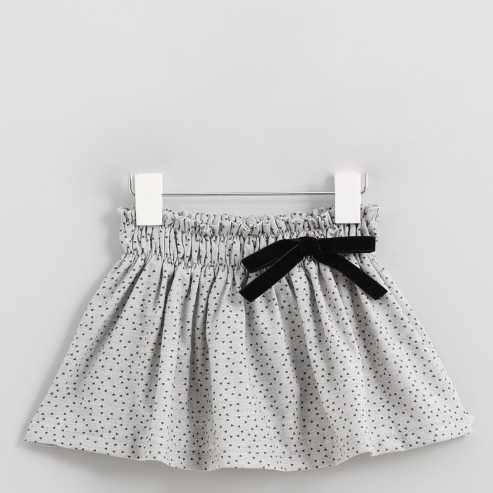 Falda espiga y triángulos gris