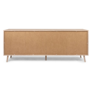 Buffet avec tiroirs et placards effet cannage CARINA