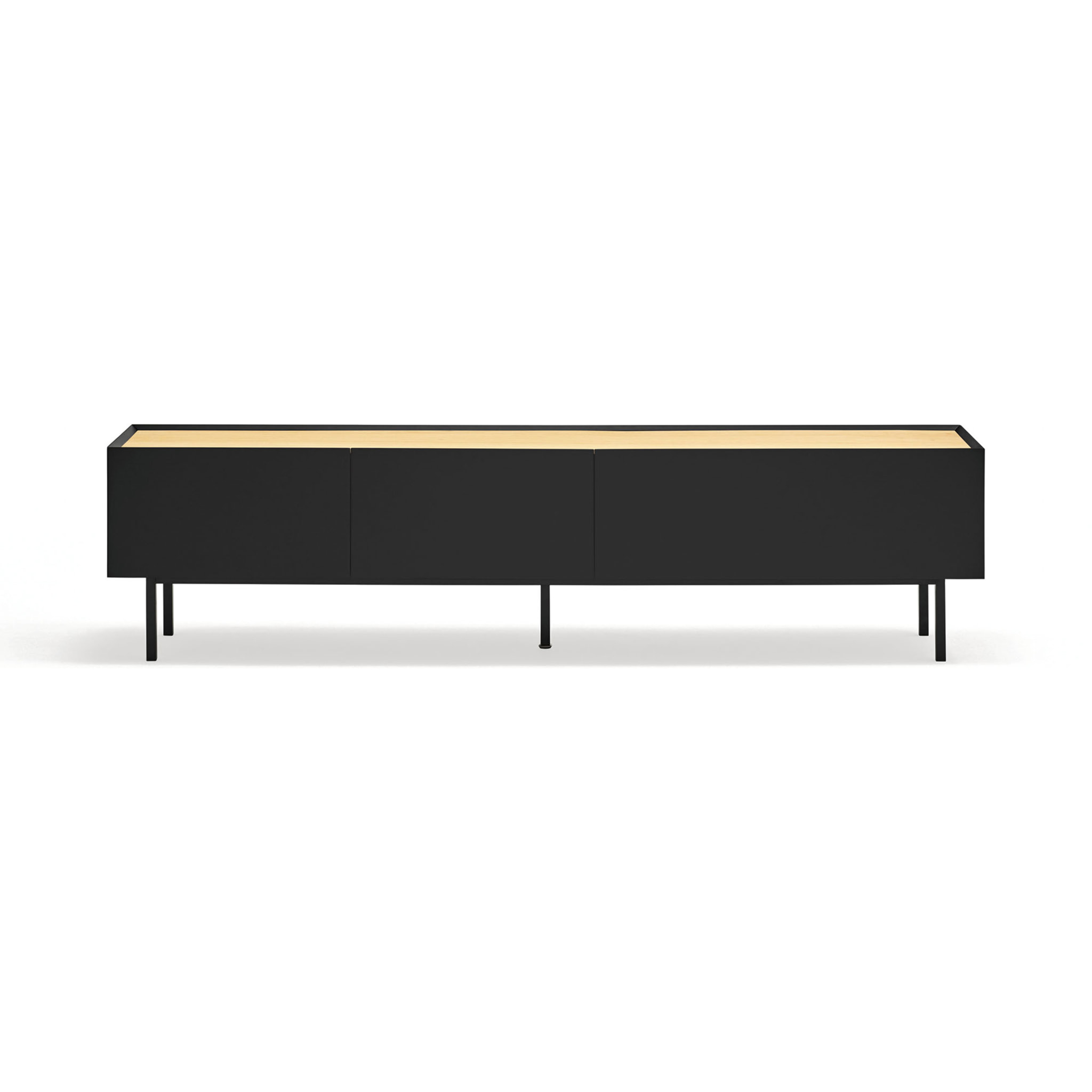 Mueble de televisión Arista con 2 cajones y 1 puerta abatible negro