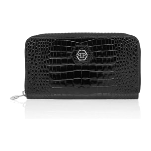 PHILIPP PLEIN Cartera con cremallera central COCCO