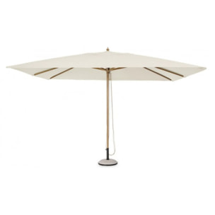 Ombrellone da giardino ECLIPSE in alluminio effetto legno, telo beige 3x4