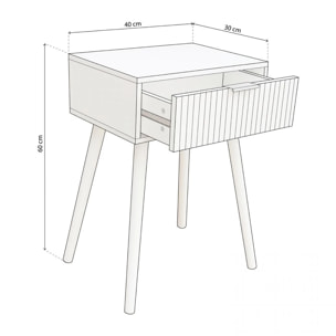 Mesita de noche Sanda Blanco
