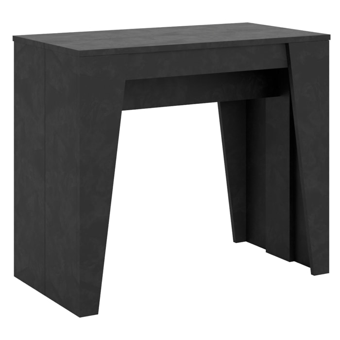 Consolle allungabile 90x48/308 cm Anvar Antracite Spatolato