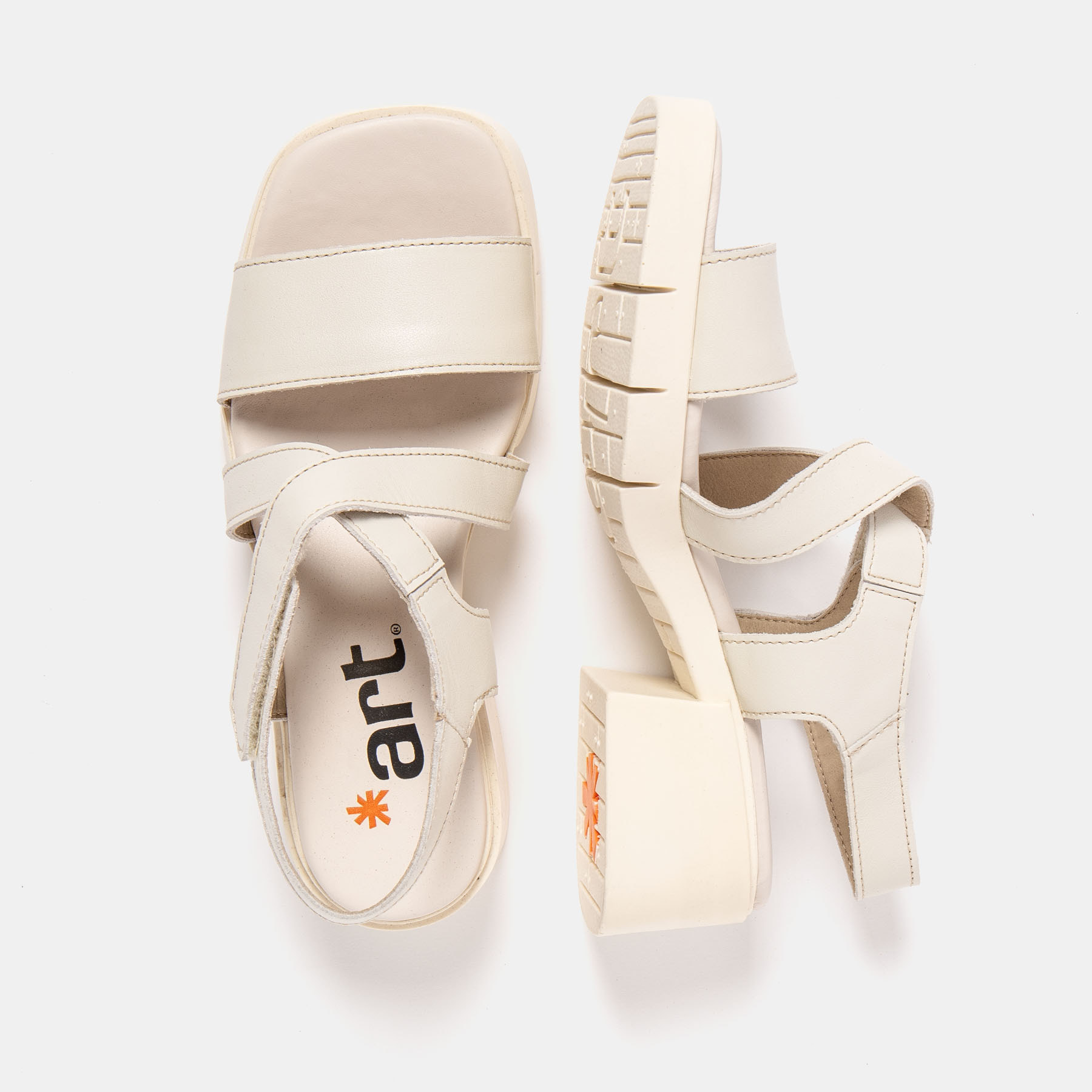 Sandalias con tacón 2062 NAPPA CREAM / VARSOVIA color Cream