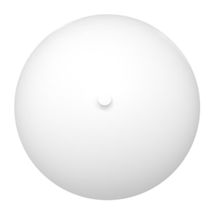 Lampada da parete Mush in acciaio bianco opaco