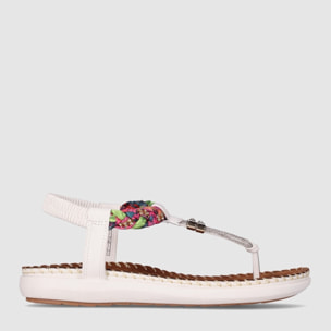 Sandalias - Blanco - Tacón: Bajo