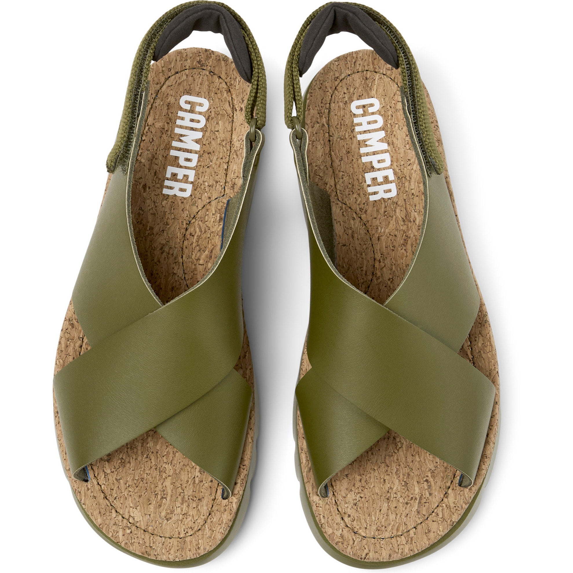 Sandalias - CAMPER Oruga - Verde - Cuero liso