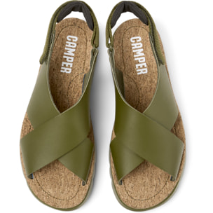 Sandalias - CAMPER Oruga - Verde - Cuero liso