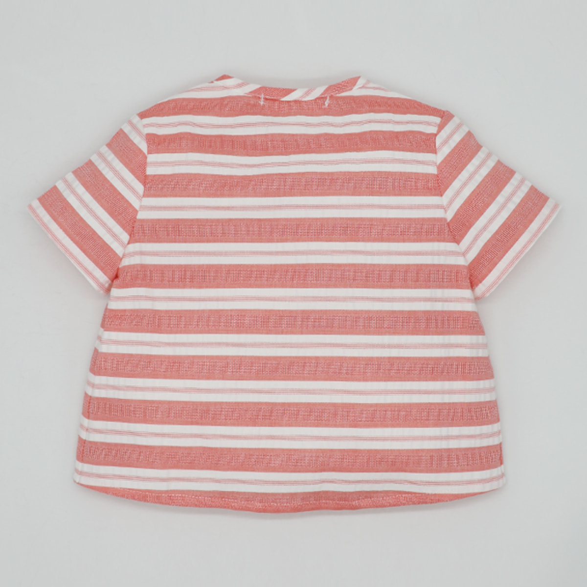 CAMISA MANGA CORTA RAYAS ANCHAS ROJAS