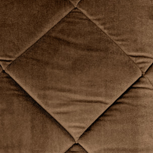 TRAPUNTA INVERNALE MATRIMONIALE IN VELLUTO MARRONE PRODOTTO ITALIANO