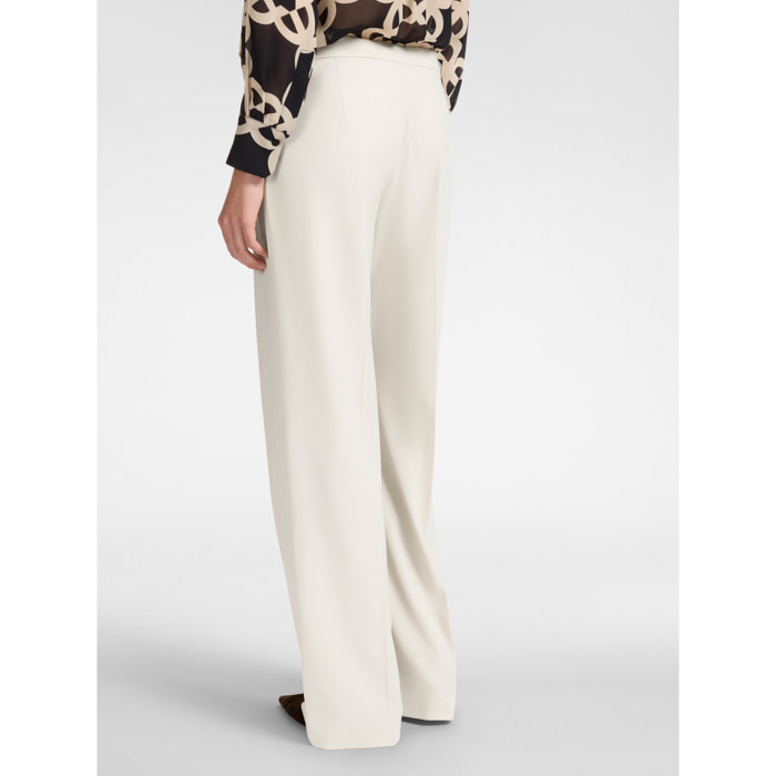Elena Mirò - Pantaloni in tessuto crêpe stretch - Bianco