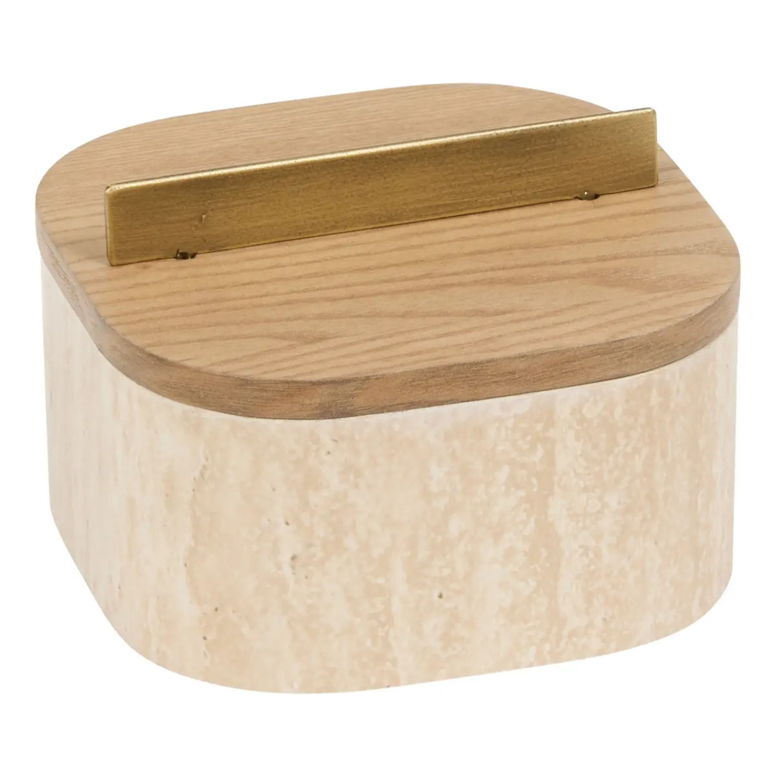 Lot de 2 boîtes déco Anaya L14/18cm beige