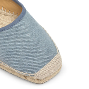 Alpargata plana Padua mary-jane en algodón orgánico con hebilla