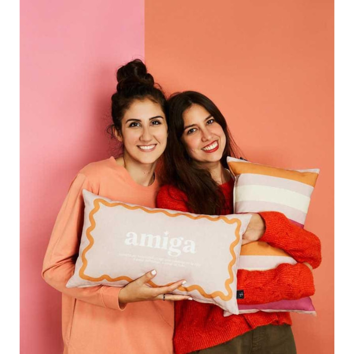 Funda de Cojín "Amiga" Formato alargado