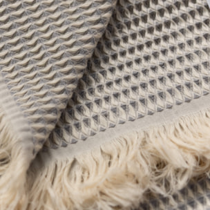 Manta Nido - 90% Algodón - 10% Poliéster - 140x190 cm - Gris