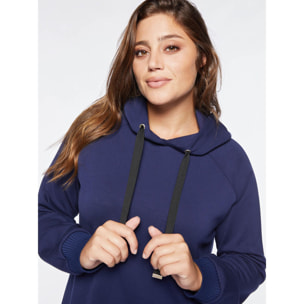 Fiorella Rubino - Sudadera larga con capucha - Azul