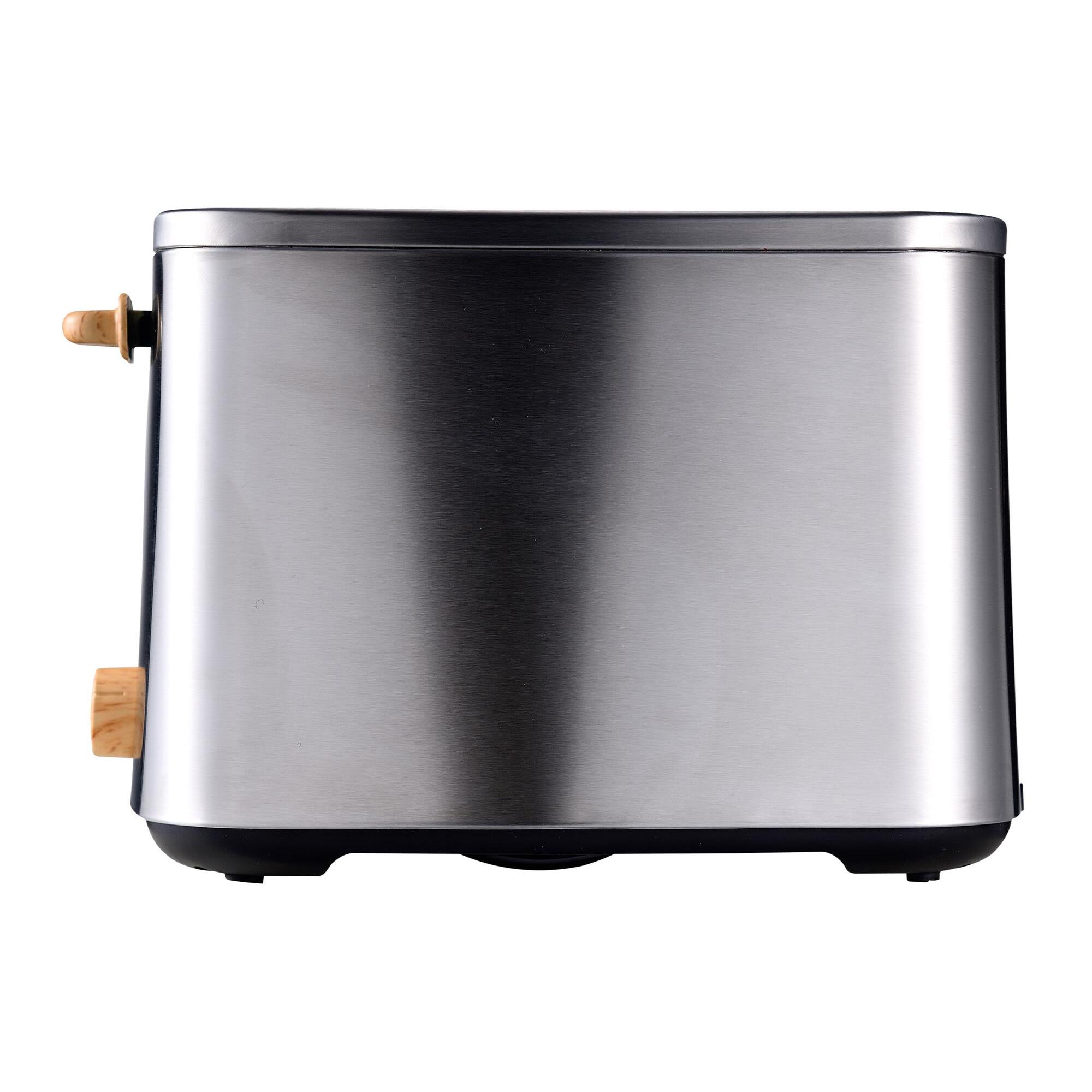 Tostadora para 2 Rebanadas 800W con 7 niveles de tostado y Bandeja extraíble