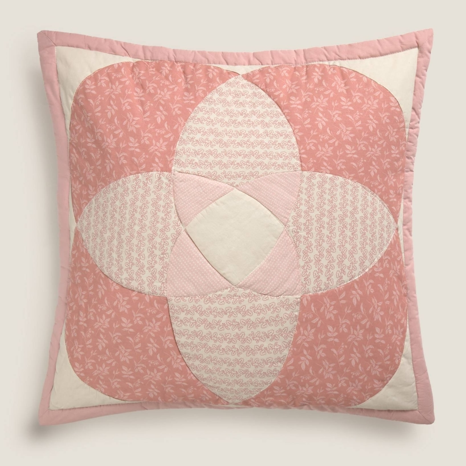 Funda de cuadrante algodón patchwork geométrico Ritpat color rosa 100% Algodón