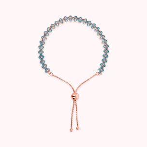 Bracciale Tennis Doppio con Cubic Zirconia Marroni