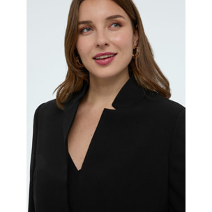 Fiorella Rubino - Blazer cropped in tessuto stretch - Nero