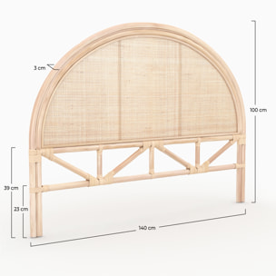 Tête de lit en rotin naturel 140 cm - Madya
