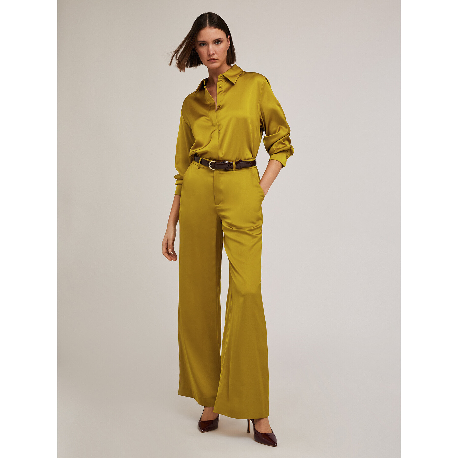 Motivi - Camisa de raso - Amarillo