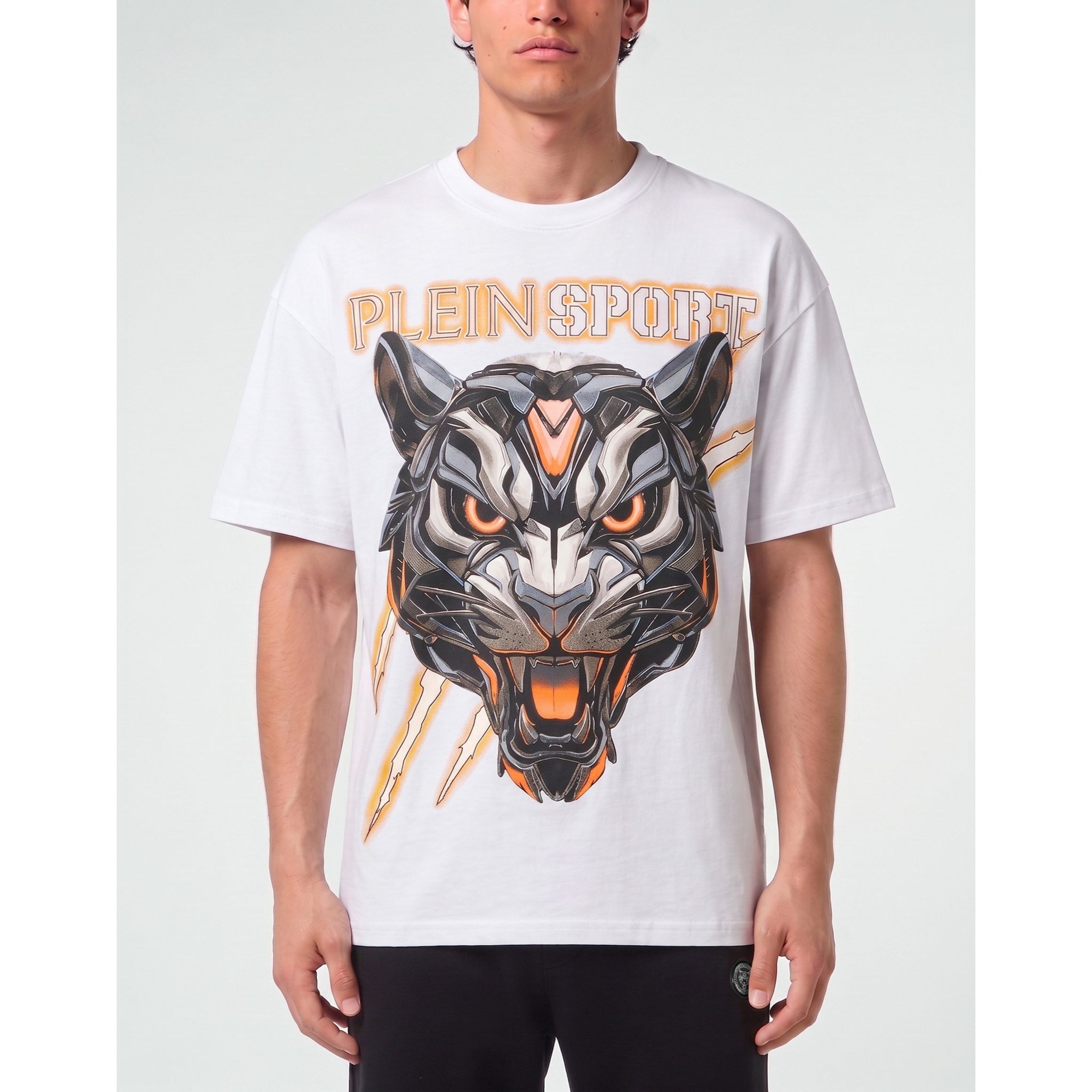 PLEIN SPORT Camiseta de cuello redondo y manga corta TIGER