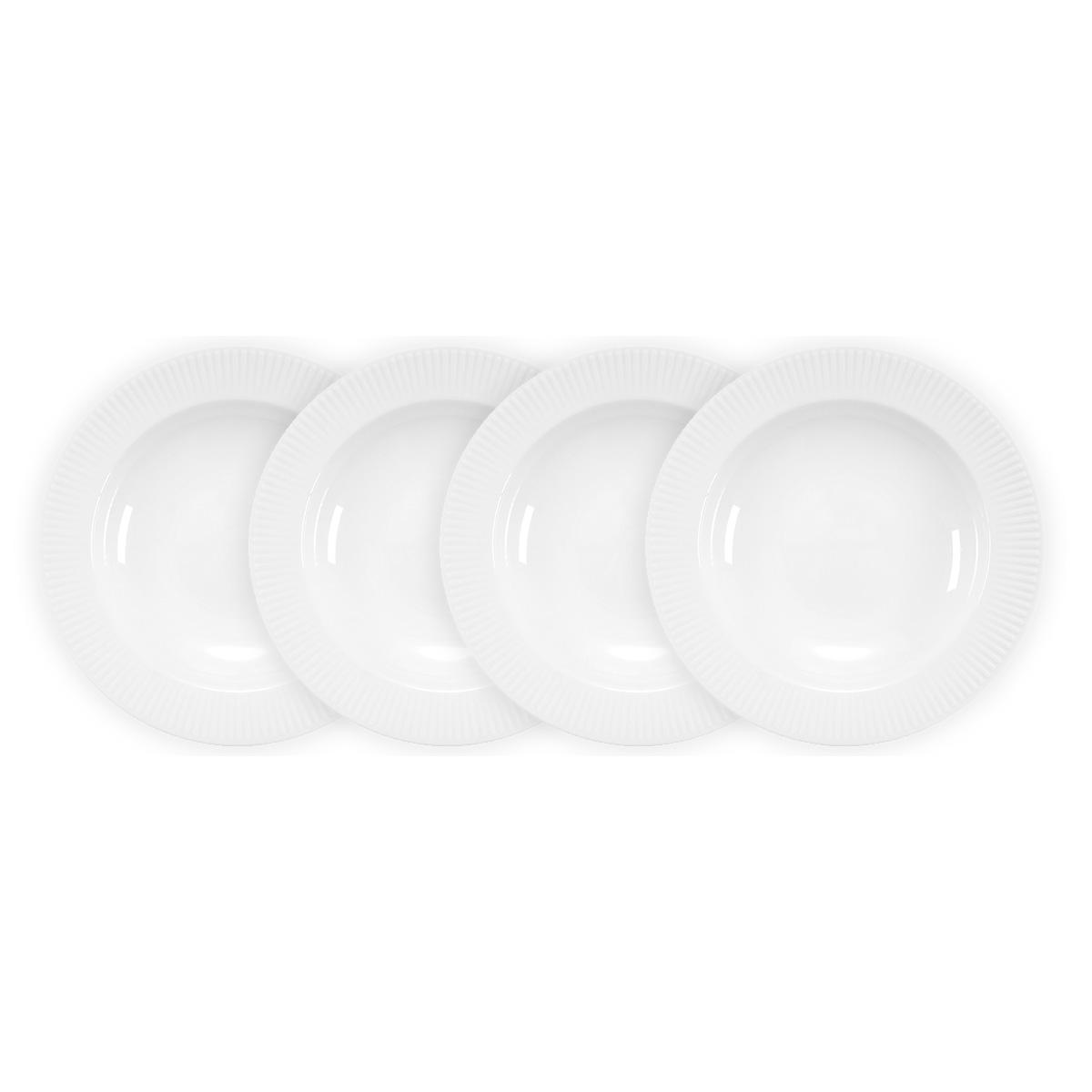 DOURO: Set de 4 assiettes creuses, ø 28 cm, en porcelaine
