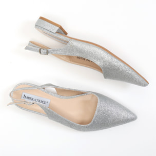 Ballerine slingback in simil pelle brillantinate