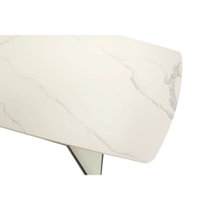 Mesa Comedor Marmol Cristal Nakin 200x100x75 Cm