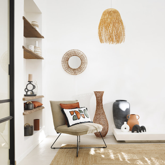 Vase "Avi" en céramique H20cm marron caramel