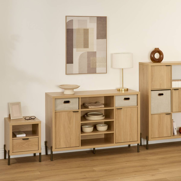 Buffet Alvo rectangulaire 39,5x120,5cm 2 portes beige