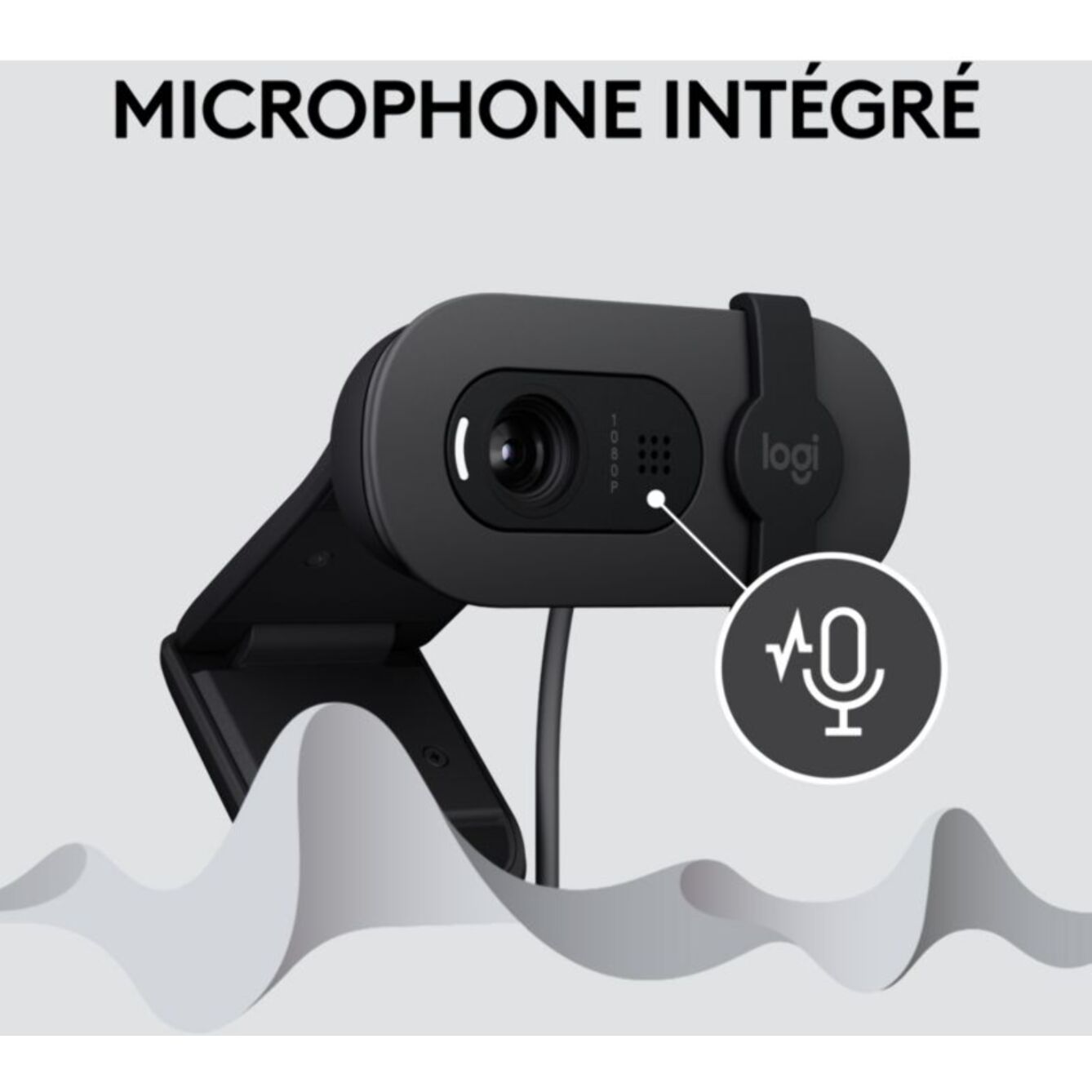 Webcam LOGITECH Brio 100 Full HD Noir