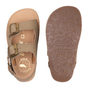 SANDALIA BAREFOOT PIEL CHETTO TIPO BIO CAQUI
