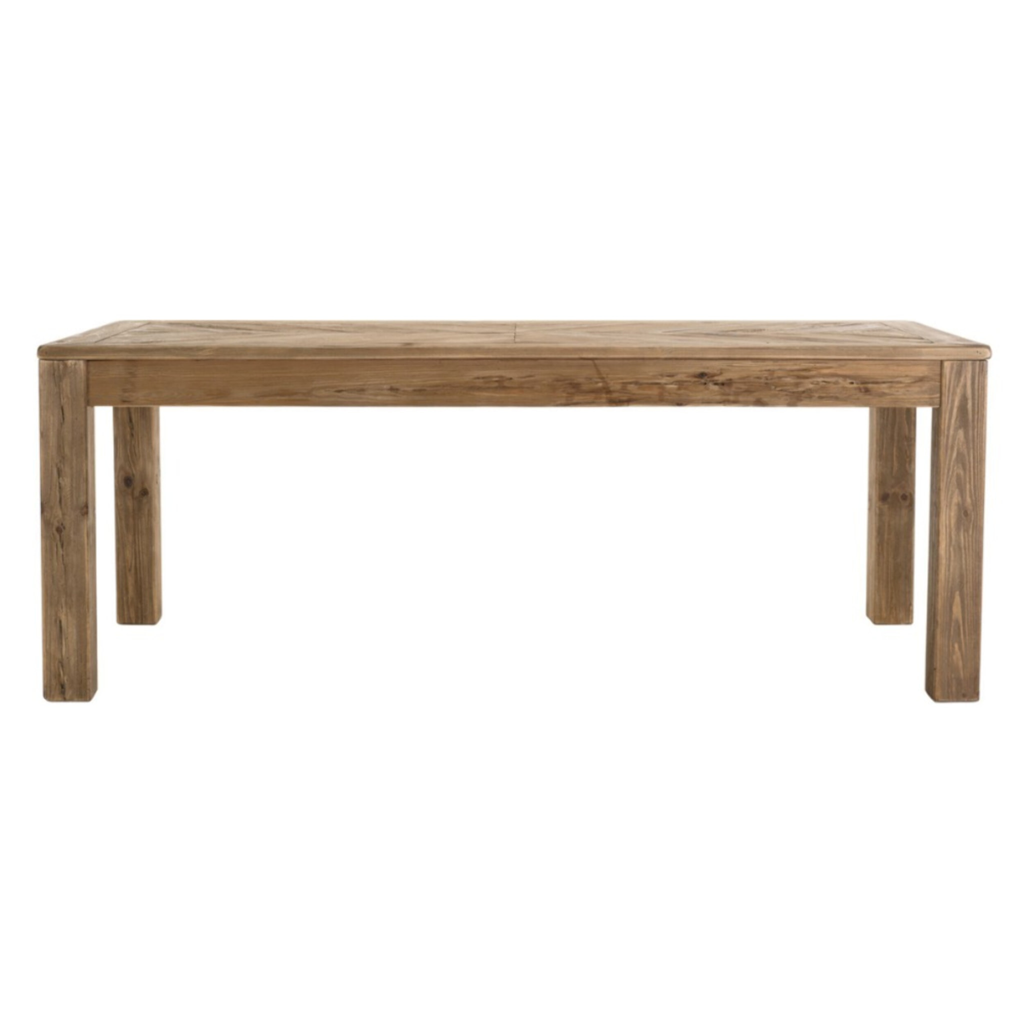 SANDY - Table à manger rectangulaire marron 200x90cm bois Pin recyclé