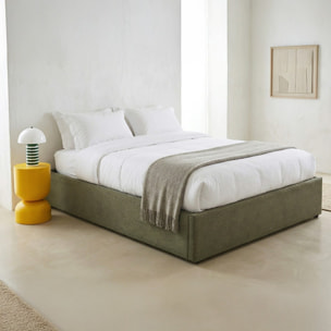 Lit coffre en velours côtelé - HANDY