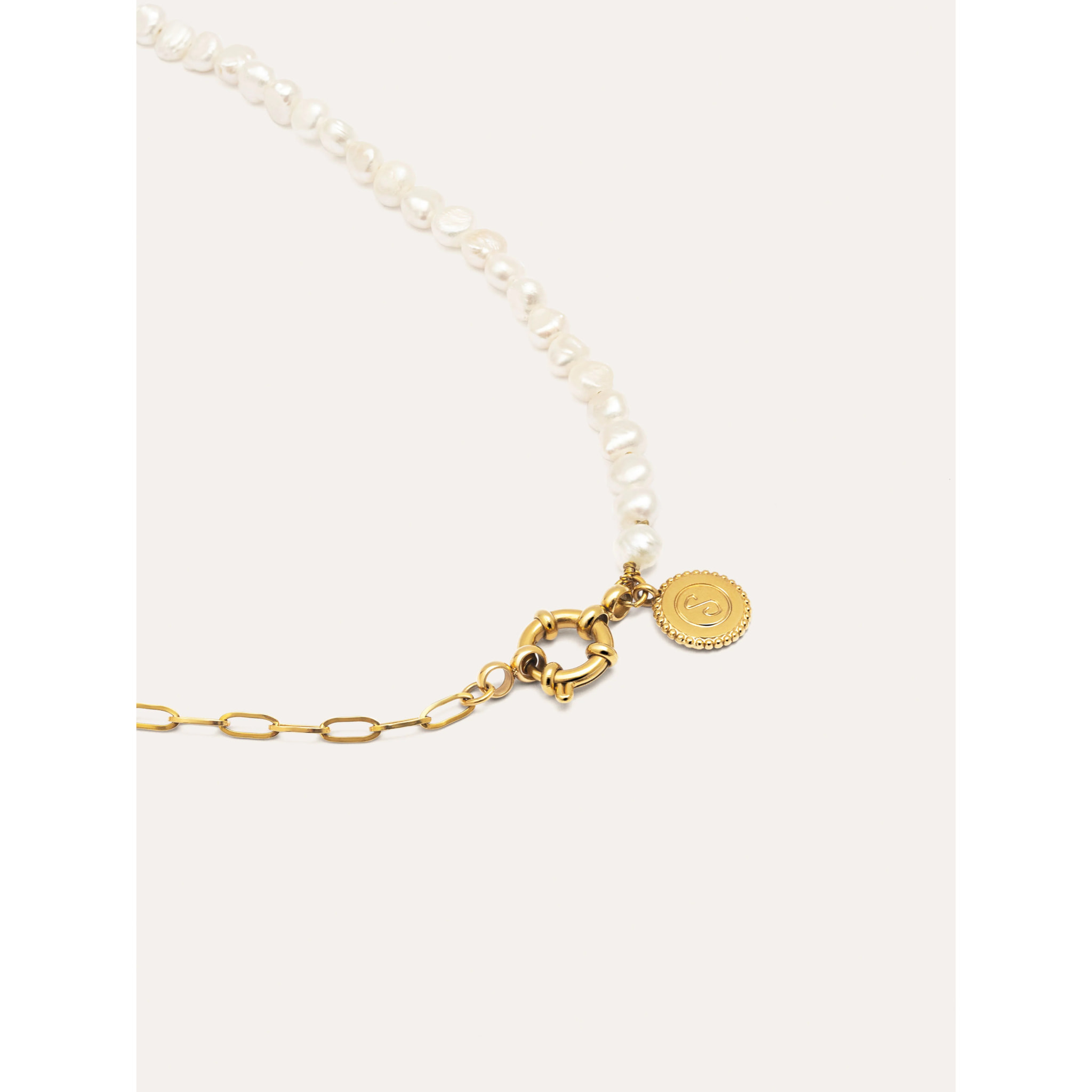 Collar Chic Pearl Acero Baño Oro