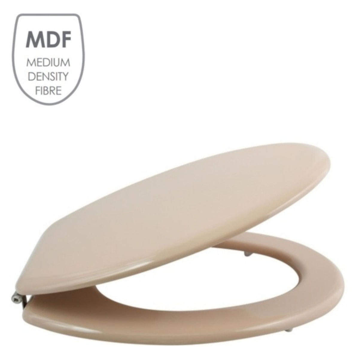 MSV Abattant WC MDF CLEO Beige - Charnières Inox