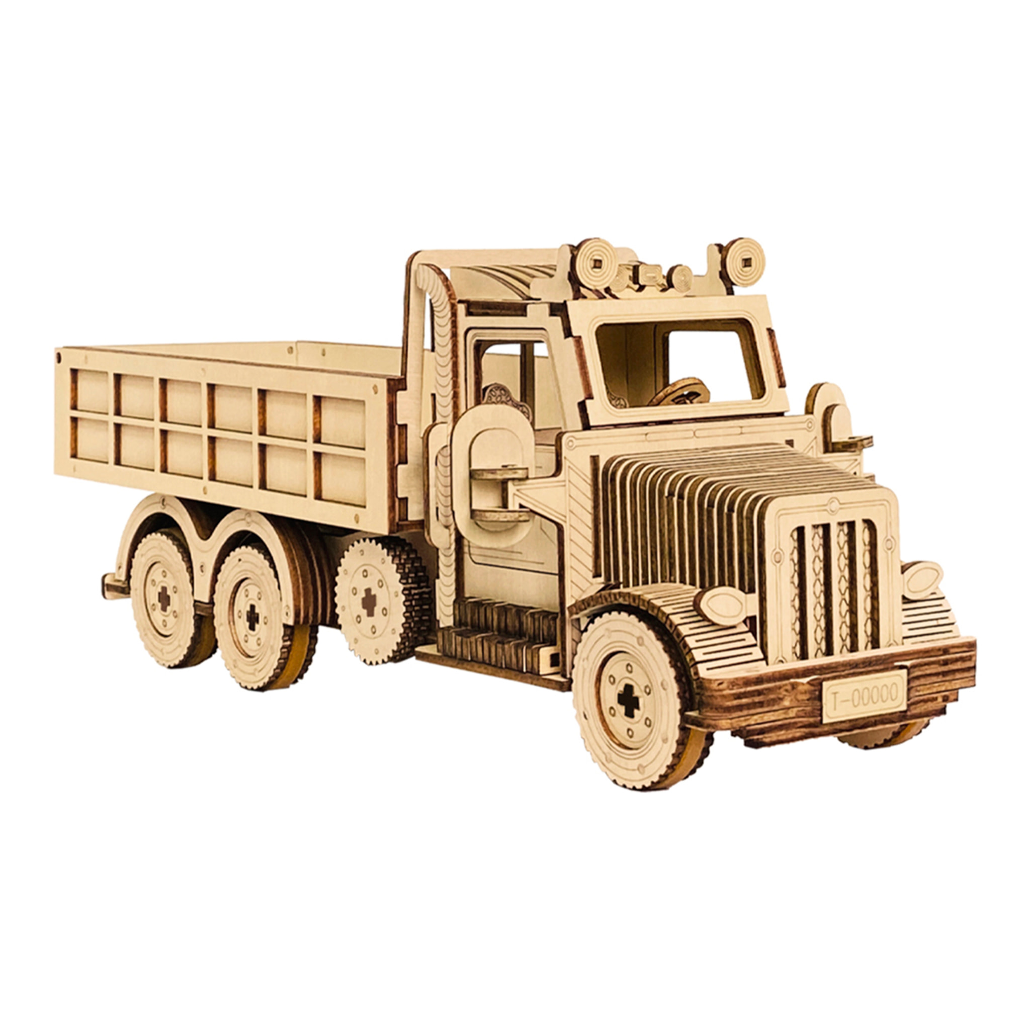 Modello in legno 3D, con movimento meccanico design di camion pesante. 190 pezzi.