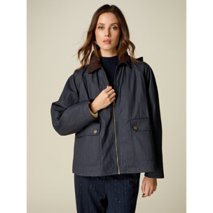 Oltre - Trench corto con interno staccabile - Blu