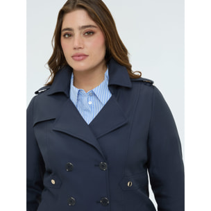 Fiorella Rubino - Trench chiusura doppiopetto - Blu