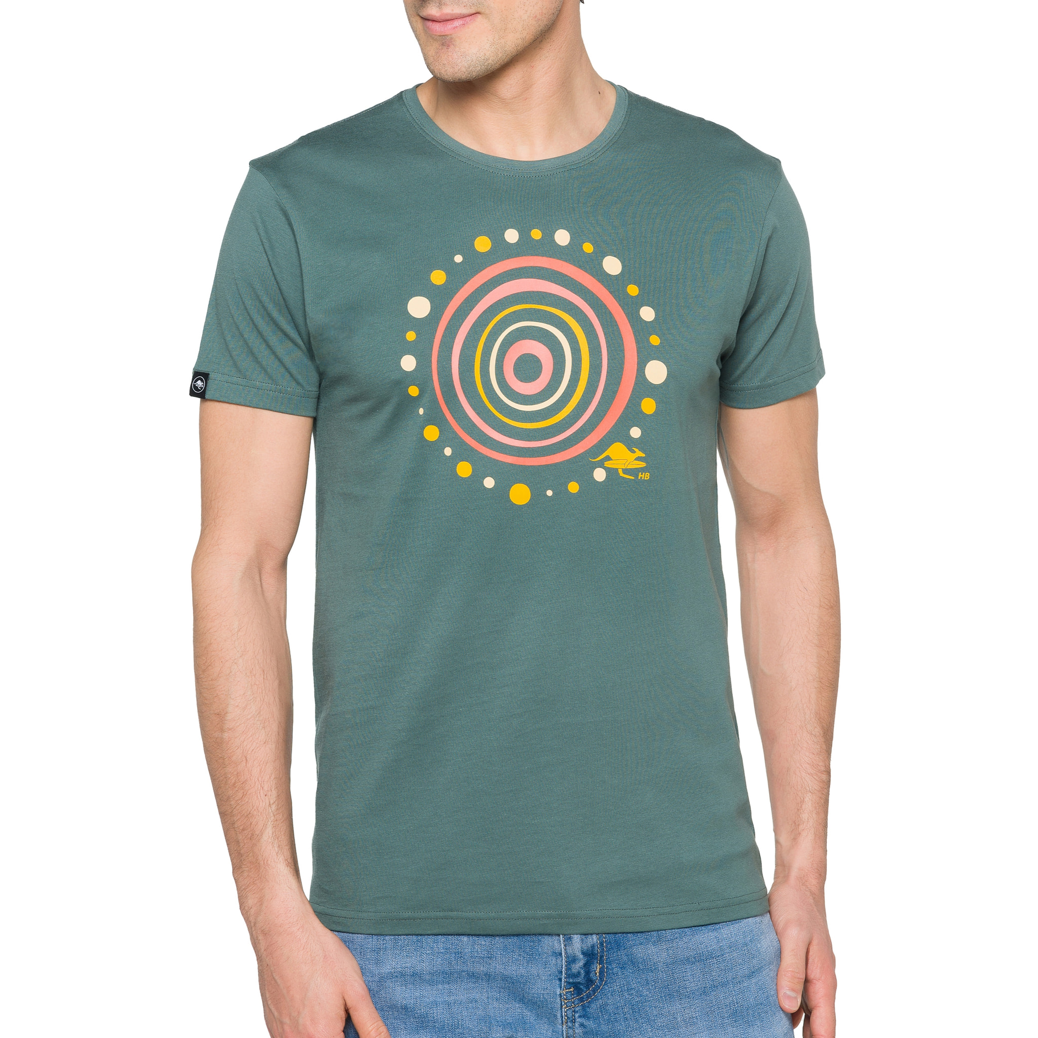 T-shirt in cotone 150 gr Aboriginal Hot Buttered Verde Matcha