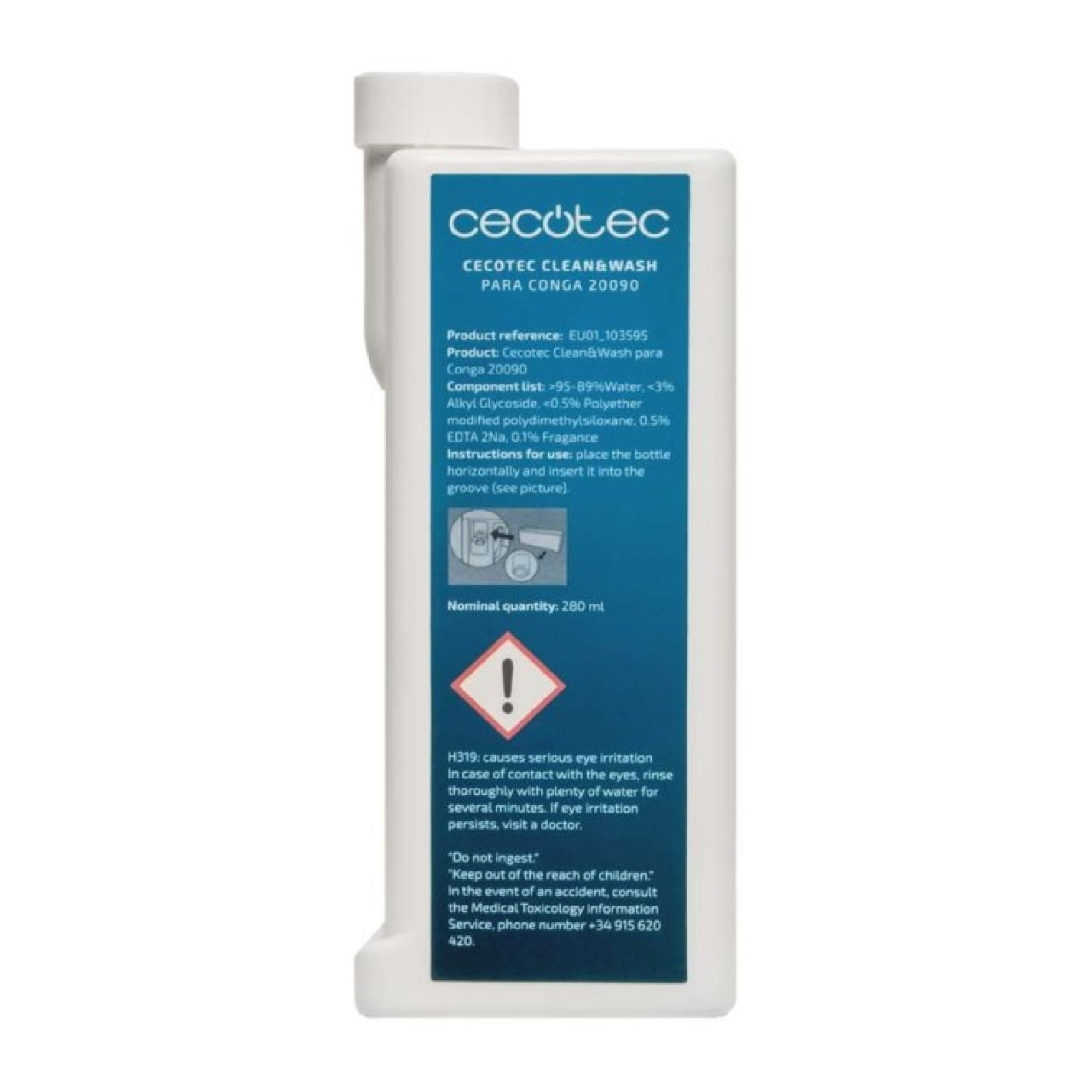 Cecotec Liquide de Nettoyage pour la Base de Vidage Automatique Clean&Wash pour