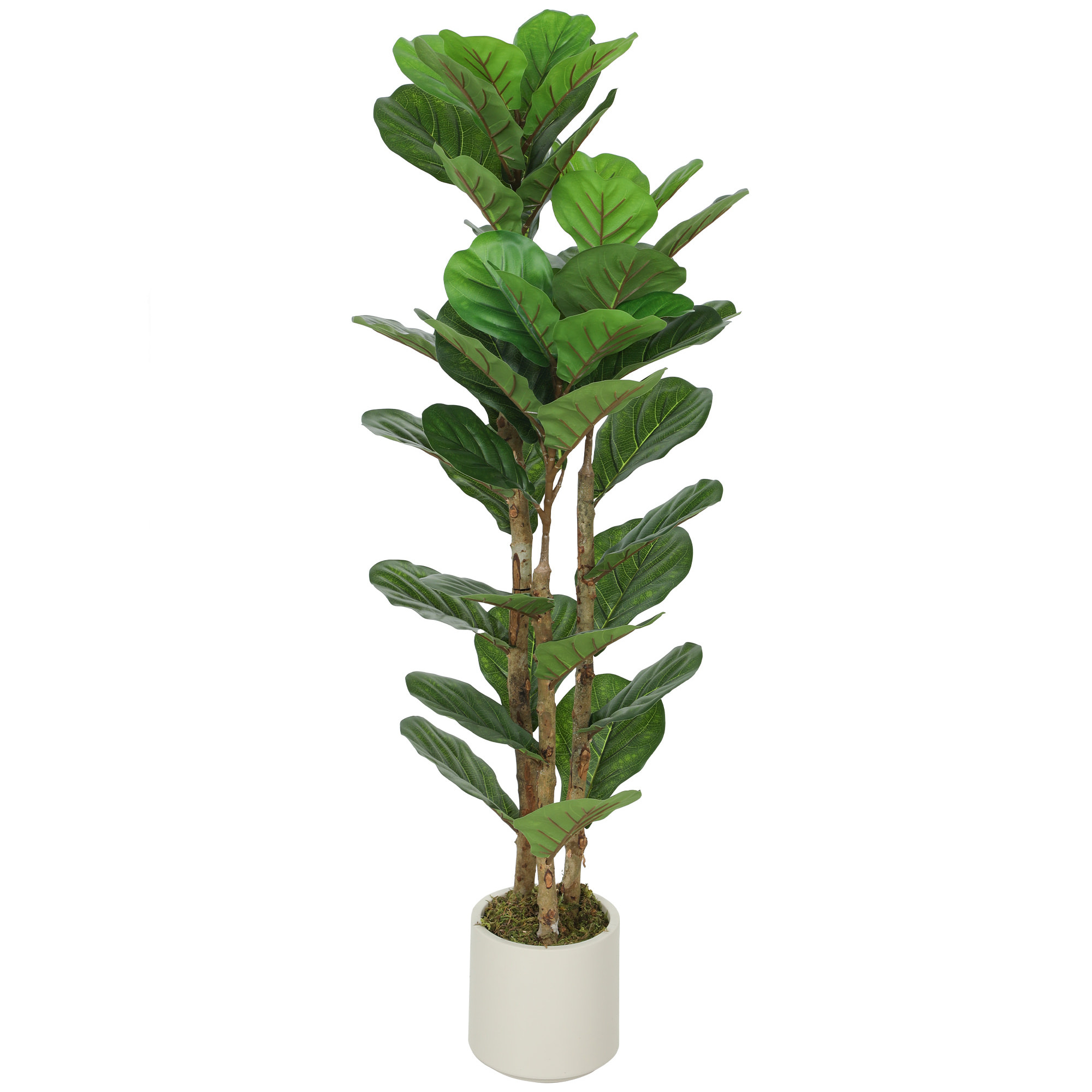 Arbre artificiel plante artificiel figuier lyre H.1,2 m vrais troncs 45 feuilles grand réalisme