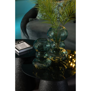 J-Line vase - verre - bleu pétrole - large
