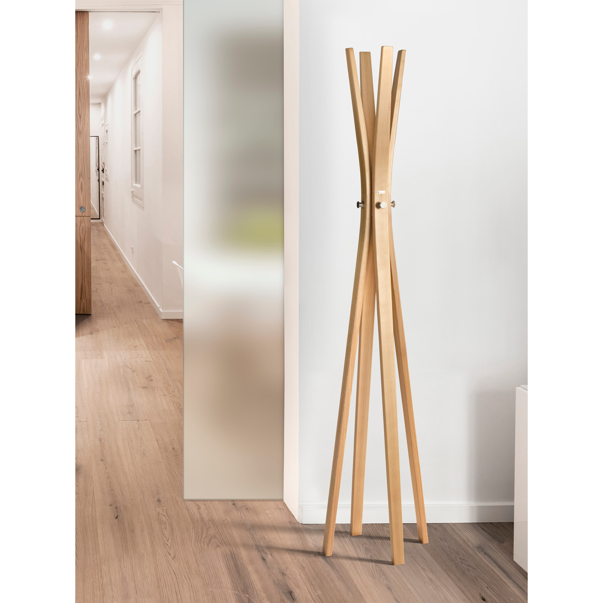 Perchero Naturaleza madera haya natural 182x42x42 cm