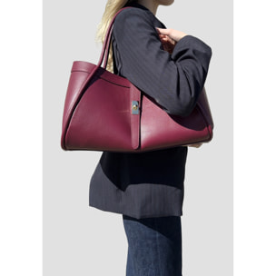 Borsa a Mano Elegante da Donna in Pelle Martellata