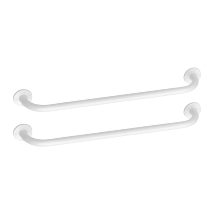 Lot de 2 barres de maintien droite PMR PELLET Essentiel acier époxy 60 cm blanc